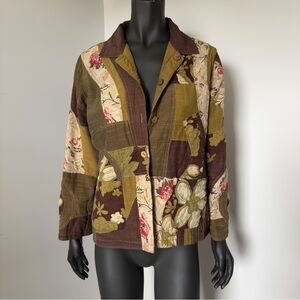 103. Parsley & Sage Reversible Patchwork Floral Women's Jacket